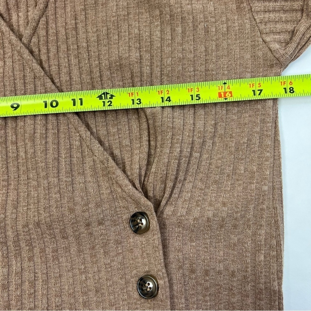 KORI America Women’s Cardigan Button Sweater Sz Small Brown Double Breasted - Picture 7 of 9